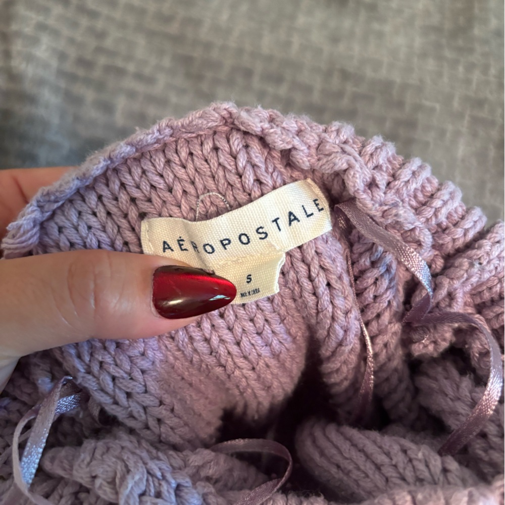 Aeropostale Purple Cowl Neck Sweater - Picture 2 of 2